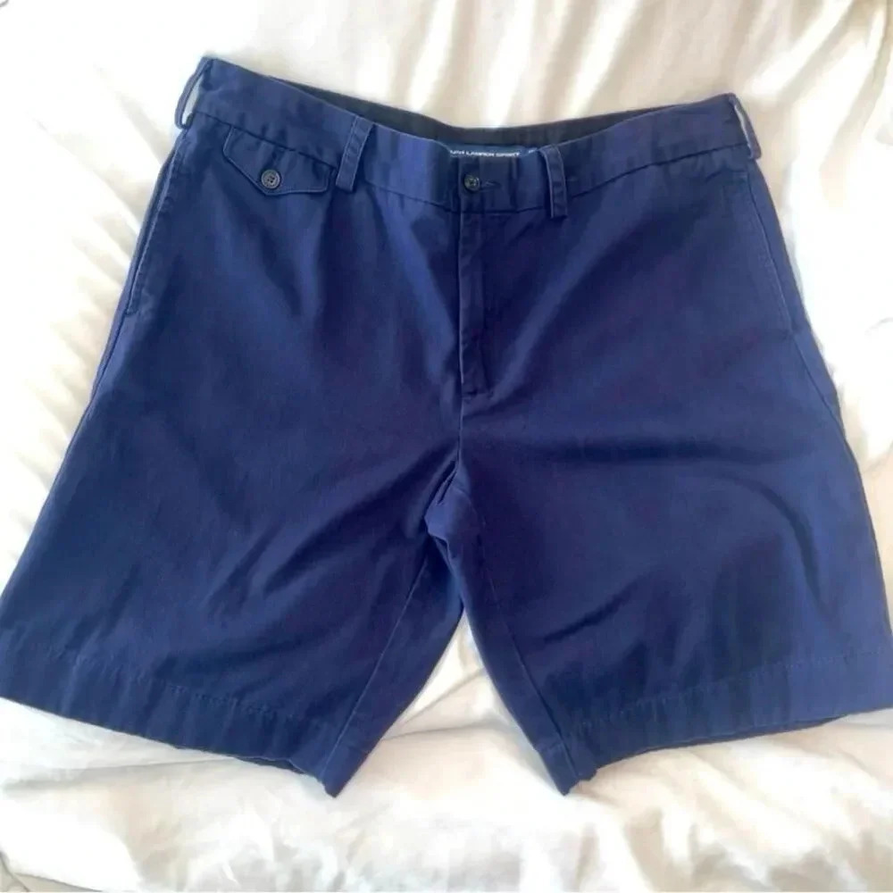 Women Ralph Lauren Sport Navy Bermuda Shorts Size 14